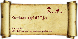 Karkus Aglája névjegykártya